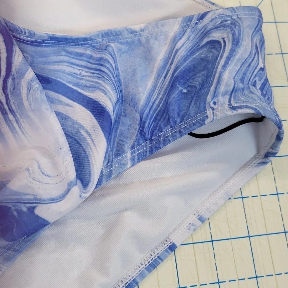 Nicole Miller 3XL Blue Tropic Swirl Sweetheart Center Tie